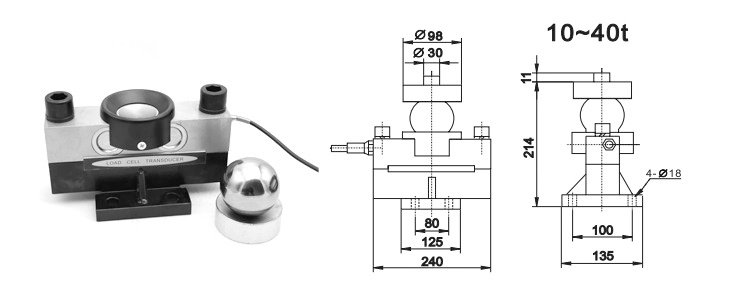 GBS800 Truck scales Bridge Ball type load cell