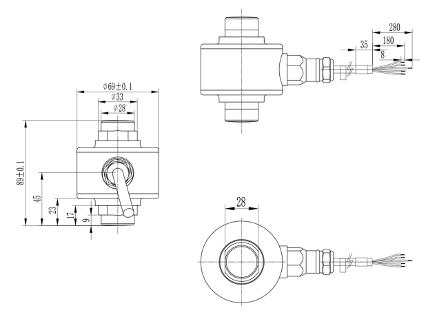 WL-140 Heavy-Duty Column Load Cell 5-22.5t IP68 for Truck Scales Vehicle Testing 0