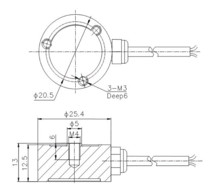 T107 installation dimensions