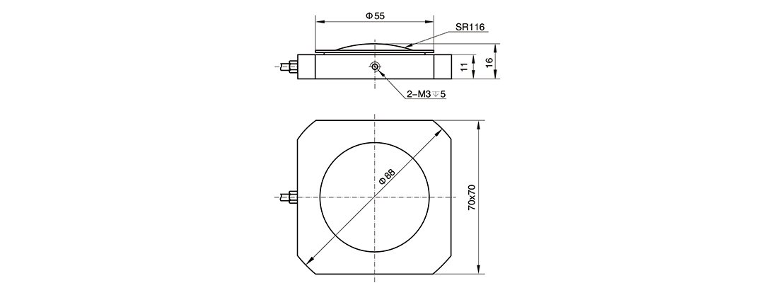 Dimensions of TJH-11 Pedal Force Load Cell Dimensions of TJH-11 Pedal Force Load Cell