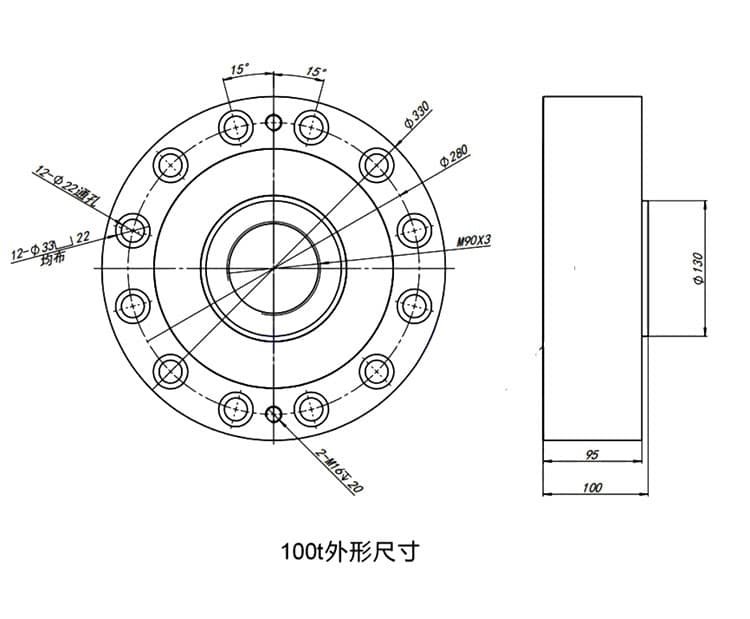 MLC203E dimension drawing