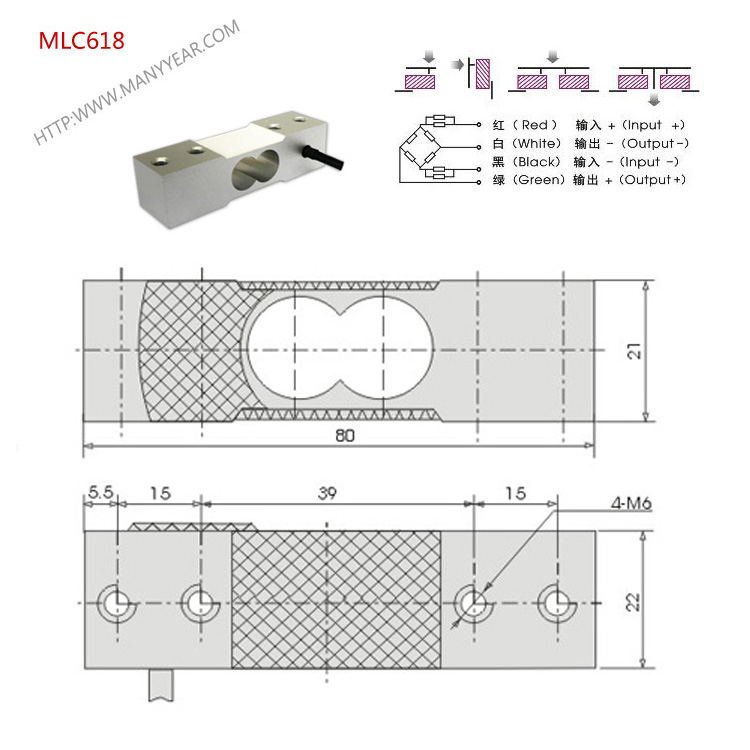 MLC618 pricing scale load cell Dimensions