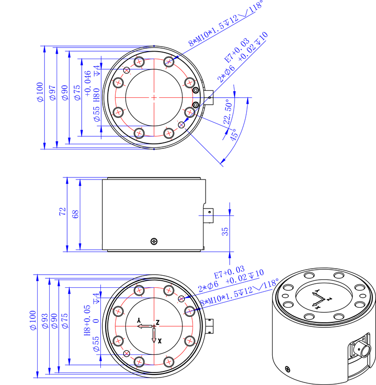 3KA100 Three-Component Sensor