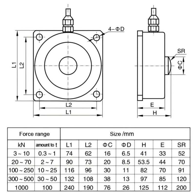 AS41B spoken load cell drawing 