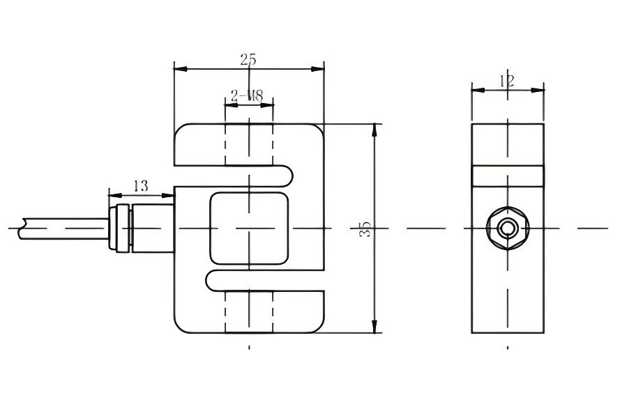 AT54B Stainless Steel Miniature S Type Load Cell high accuracy S beam force sensor 2kg 200kg for force measurement