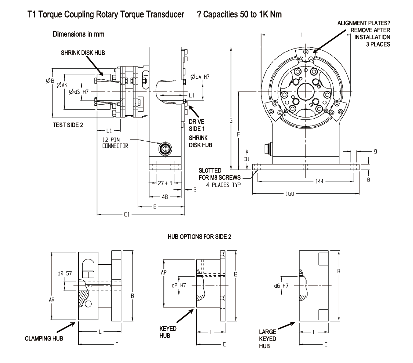 T1 flange dynamic torque