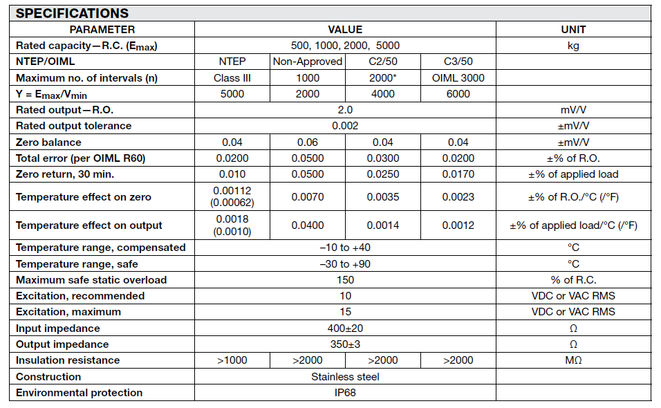 620-S type force sensor
