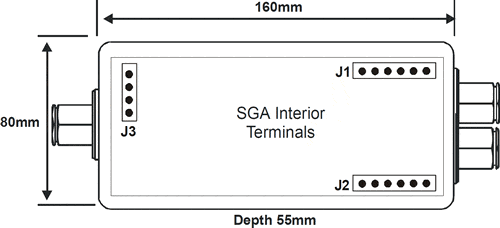 SGA strain gauge amplifier outline