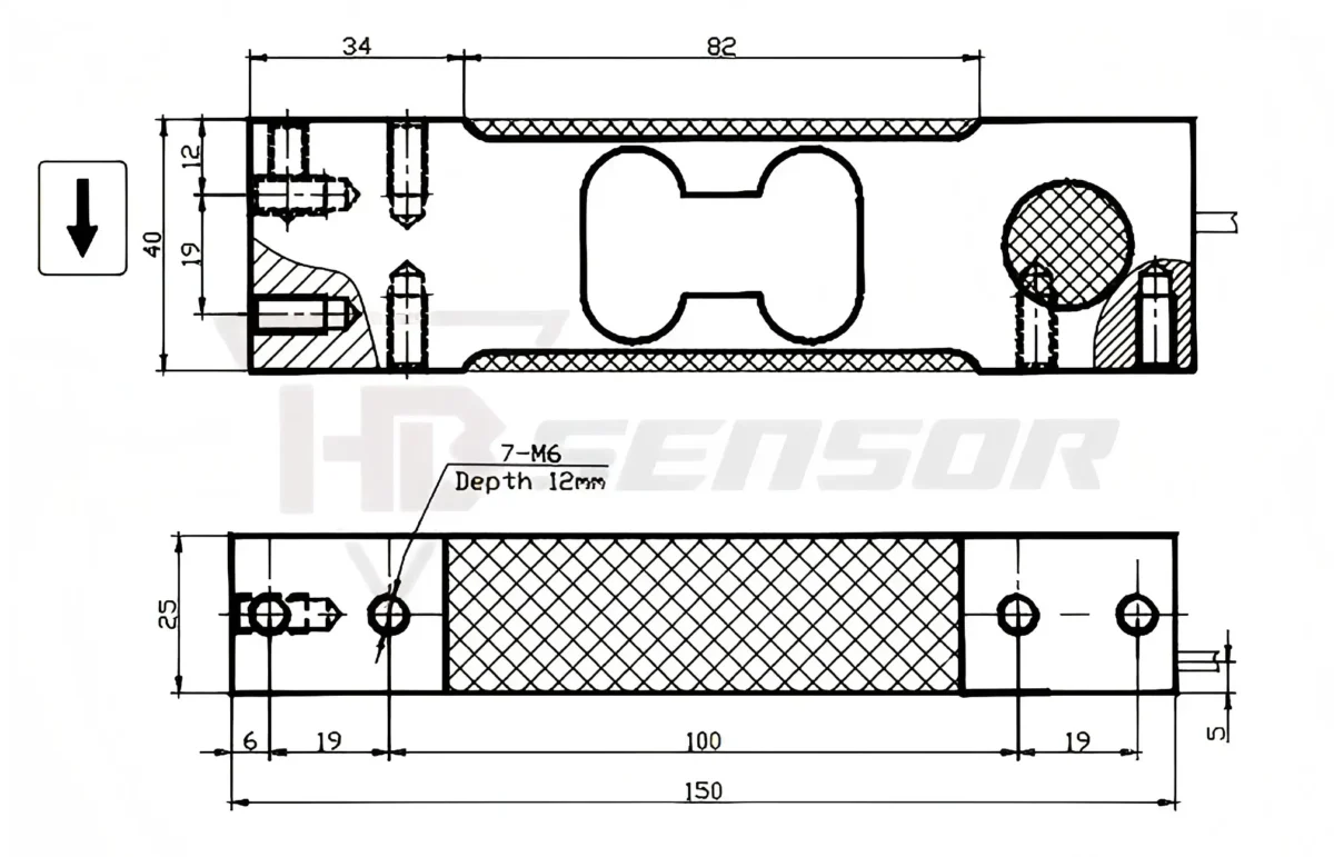 Single Point Load Cell Low Capacity Weighing Sensor for size 