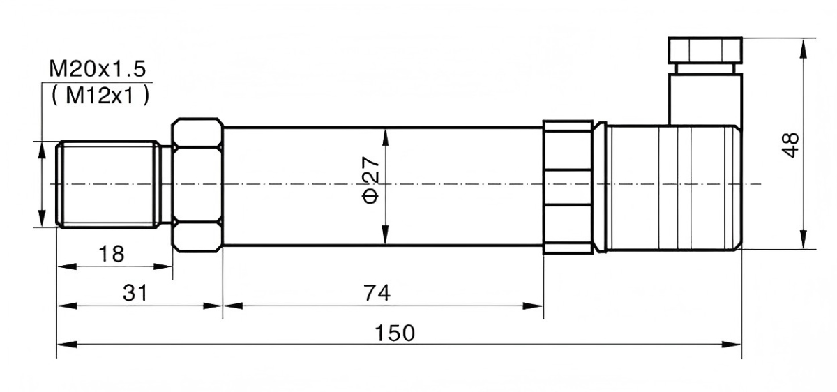 HBPS1 Silicon Diffused Pressure Transmitter Pressure Sensor Size