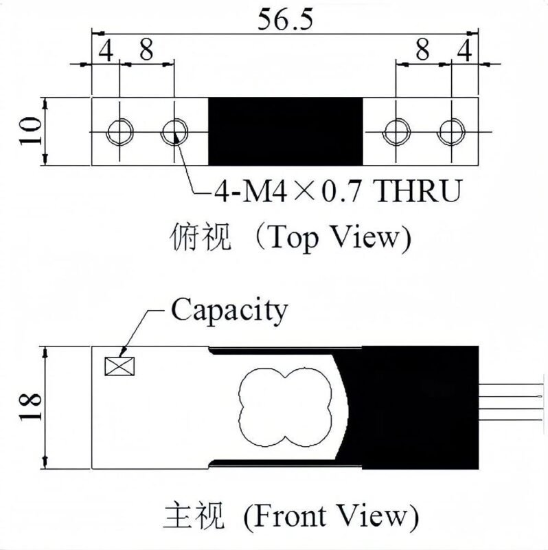 High Accuracy Single Point Load Cell 80KG size